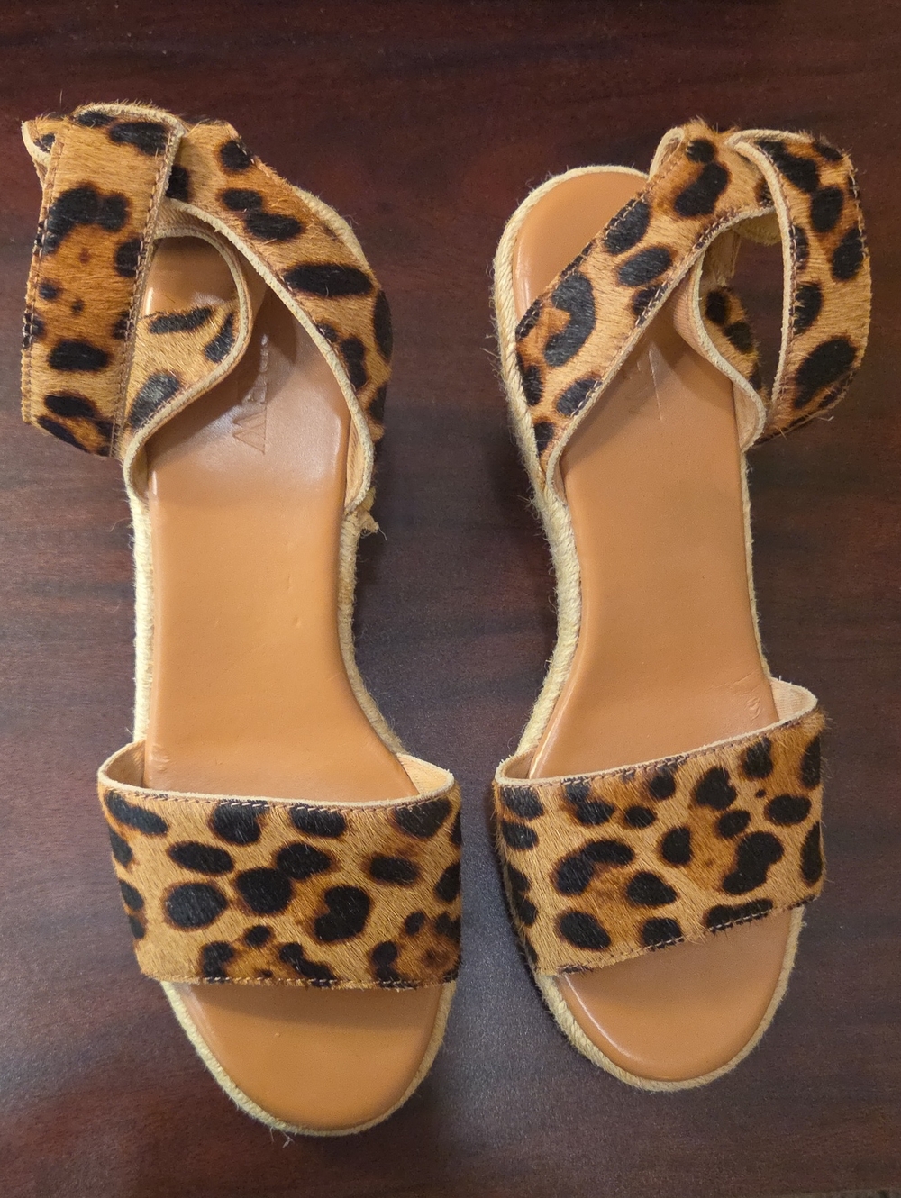 J Crew Leopard Wedges
